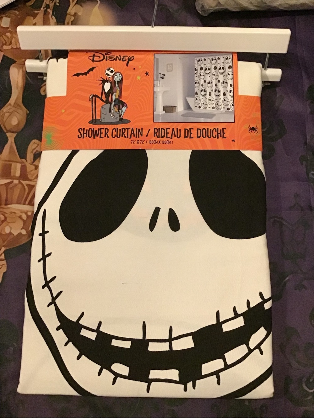 Disney the nightmare before christmas jack a skellington shower curtain -NEW